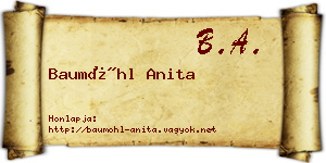 Baumöhl Anita névjegykártya